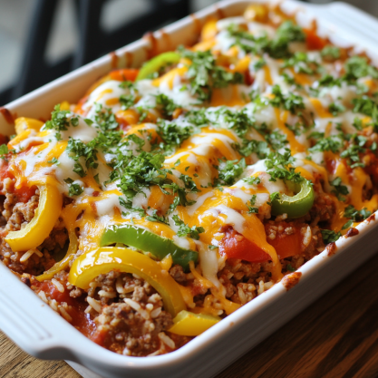 Easy Stuffed Pepper Casserole Recipe