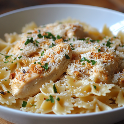 Farfalle with Chicken and Roasted Garlic Recipe