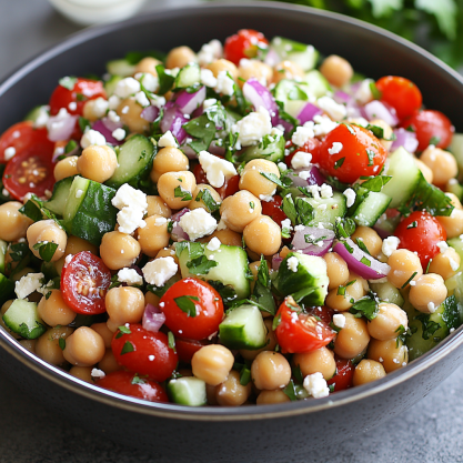 Fresh Mediterranean Chickpea Salad Recipe