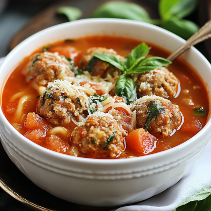 Hearty Italian Meatball Soup Recipe for Dinner Tonight