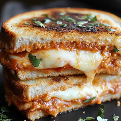 Lazy Chicken Parmesan Grilled Cheese Recipe