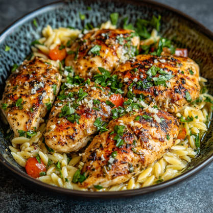 Mediterranean Chicken and Orzo Recipe