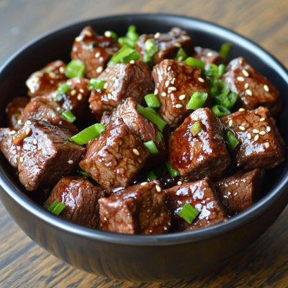 Quick  Juicy Teriyaki Steak Bites Recipe