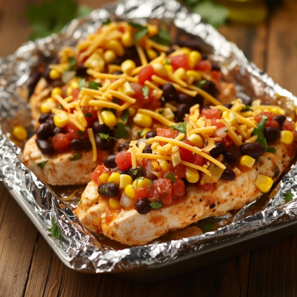 Santa Fe Chicken Foil Packets Recipe