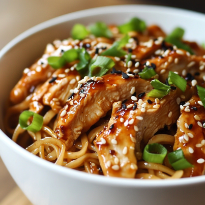 Sesame Chicken Noodle Bowls Recipe