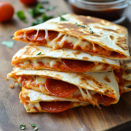 Simple Pizza Quesadillas Recipe