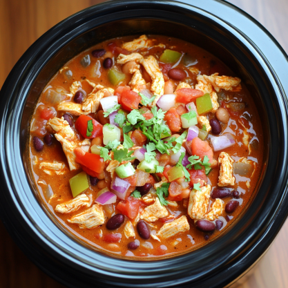 Slow Cooker Buffalo Chicken Chili Recipe