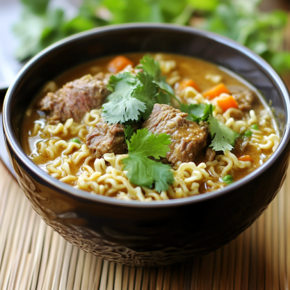 Slow Cooker Curry Ramen Beef Recipe For Dinner Tonight