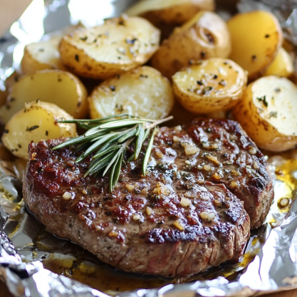 Tasty Steak and Potato Foil Packs Recipe for Dinner