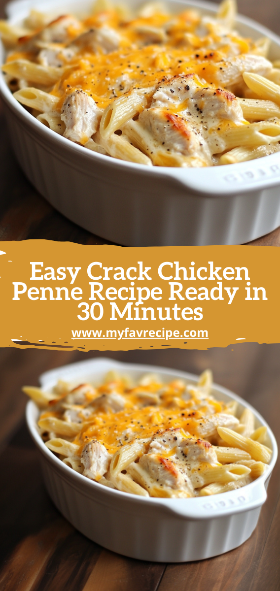 Easy Crack Chicken Penne Recipe Ready in 30 Minutes