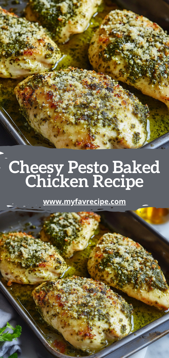 Cheesy Pesto Baked Chicken Recipe