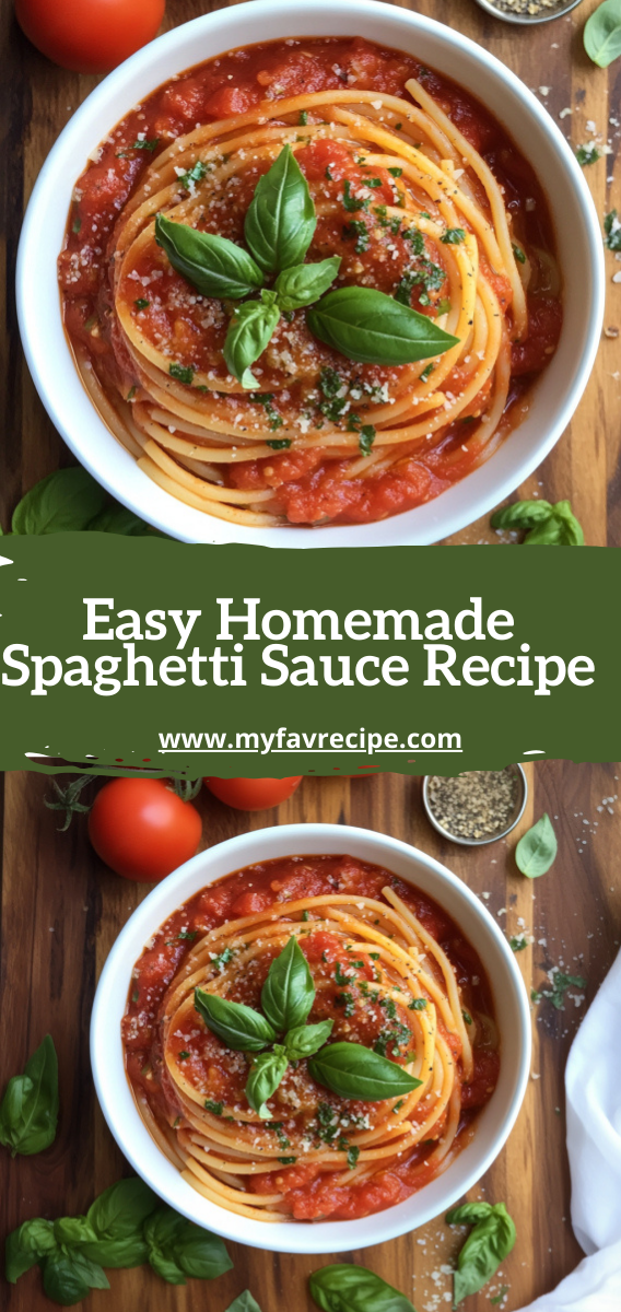 Easy Homemade Spaghetti Sauce Recipe