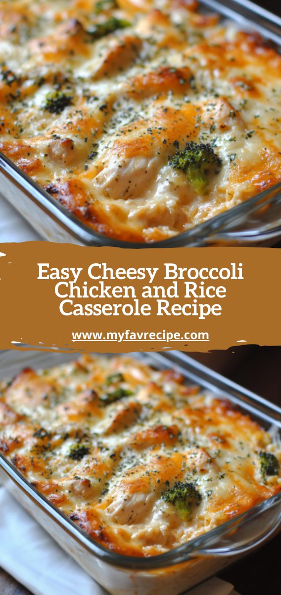 Easy Cheesy Broccoli Chicken and Rice Casserole Recipe