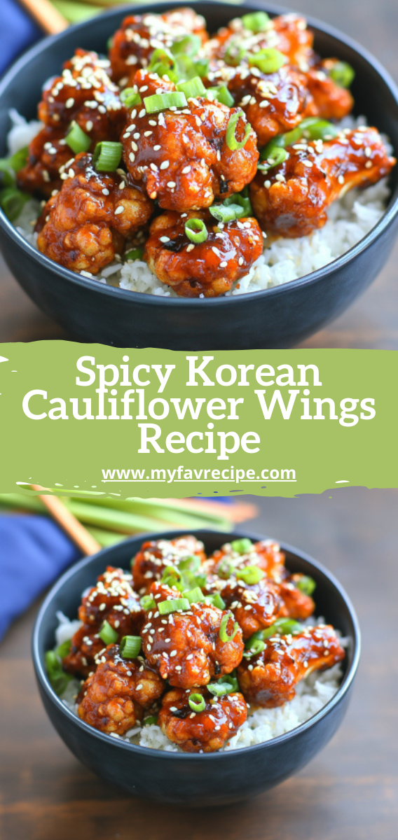 Spicy Korean Cauliflower Wings Recipe