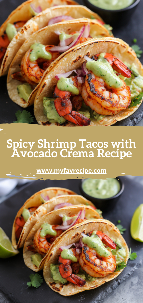 Spicy Shrimp Tacos with Avocado Crema Recipe