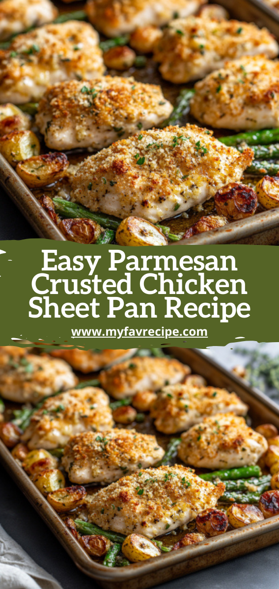 Easy Parmesan Crusted Chicken Sheet Pan Recipe