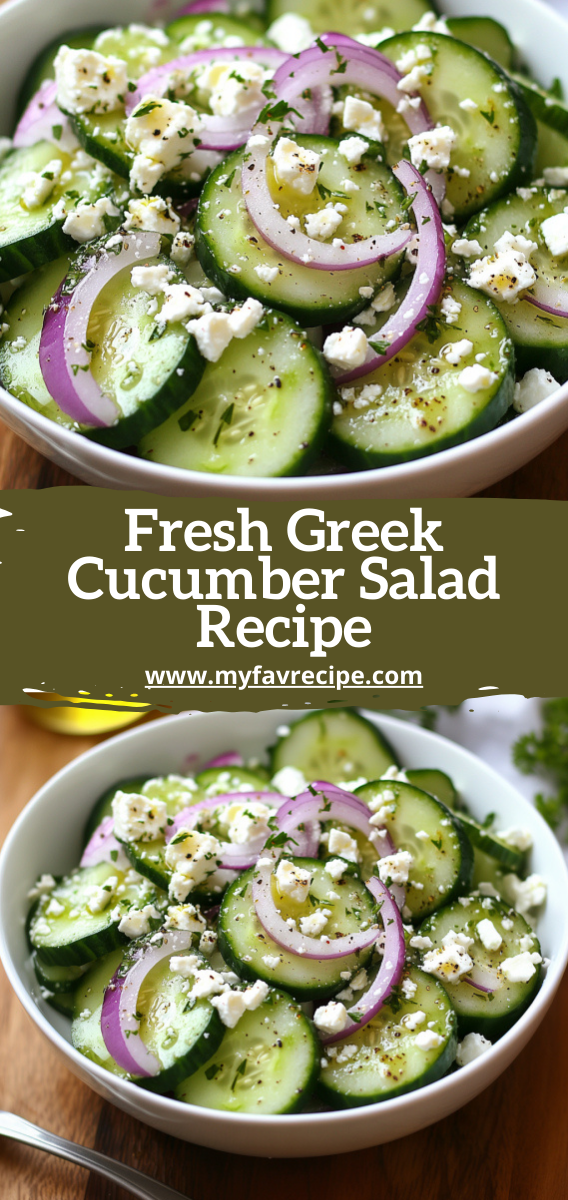 Fresh Greek Cucumber Salad Recipe