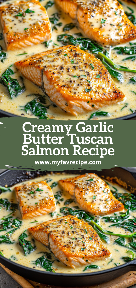 Creamy Garlic Butter Tuscan Salmon Recipe