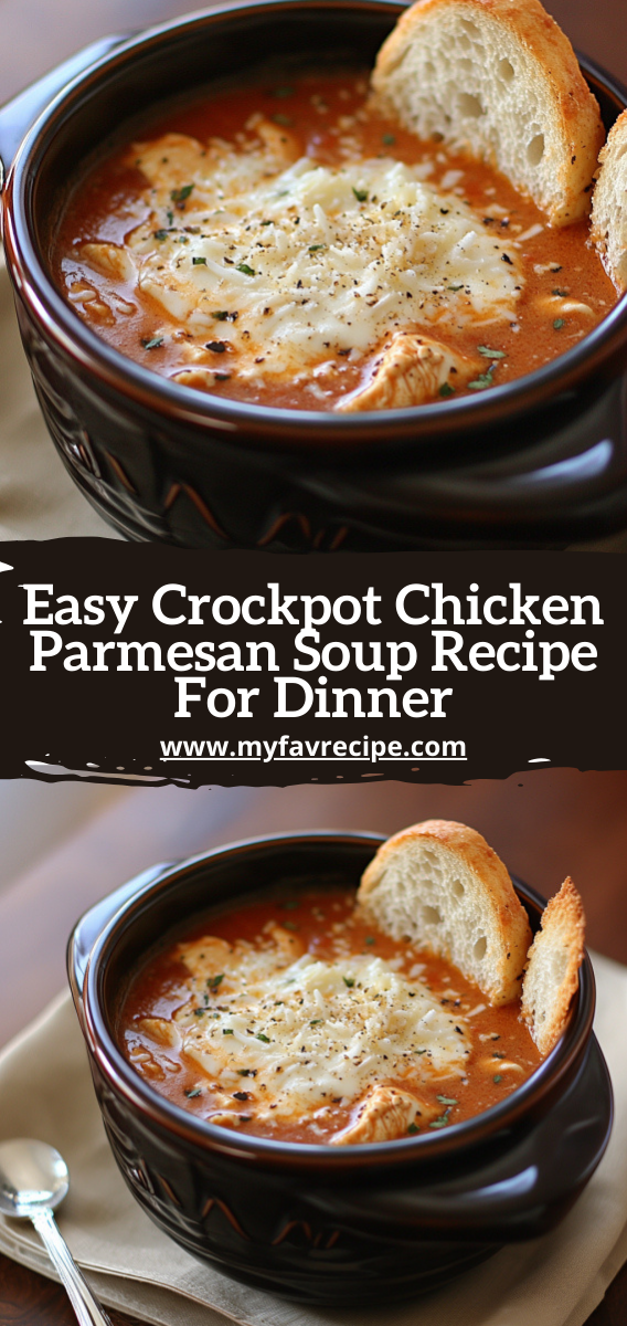 Easy Crockpot Chicken Parmesan Soup Recipe For Dinner