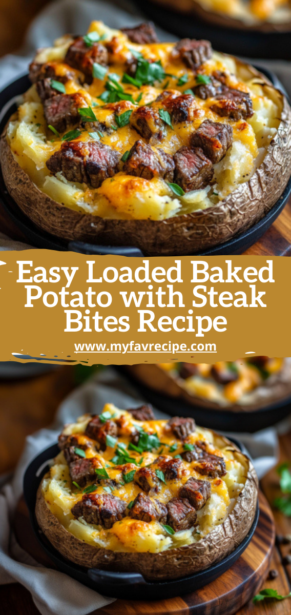 Easy Loaded Baked Potato with Steak Bites Recipe