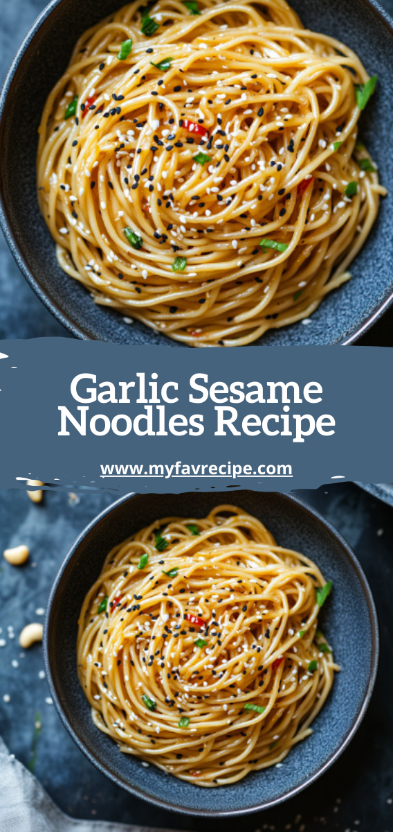 Garlic Sesame Noodles Recipe