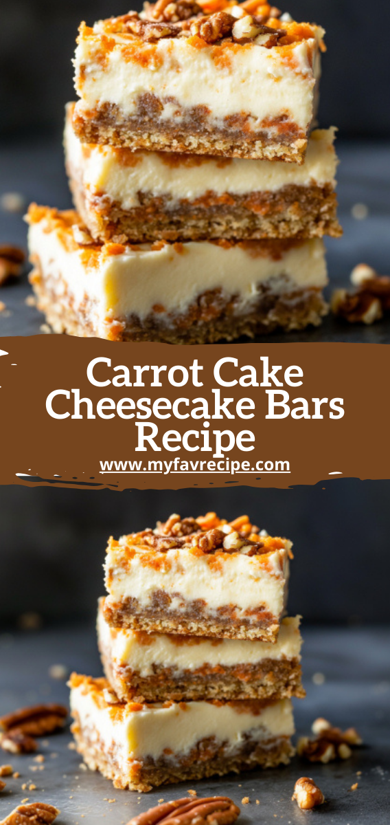 Carrot Cake Cheesecake Bars Recipe