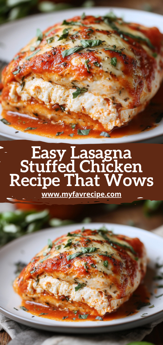 Easy Lasagna Stuffed Chicken Recipe That Wows