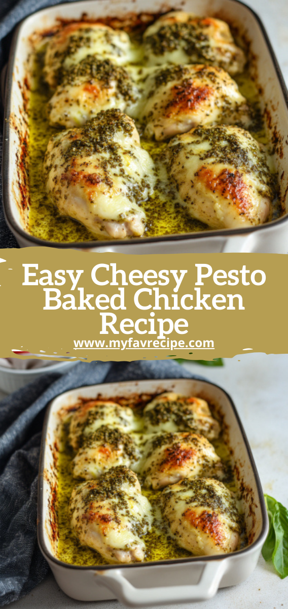 Easy Cheesy Pesto Baked Chicken Recipe