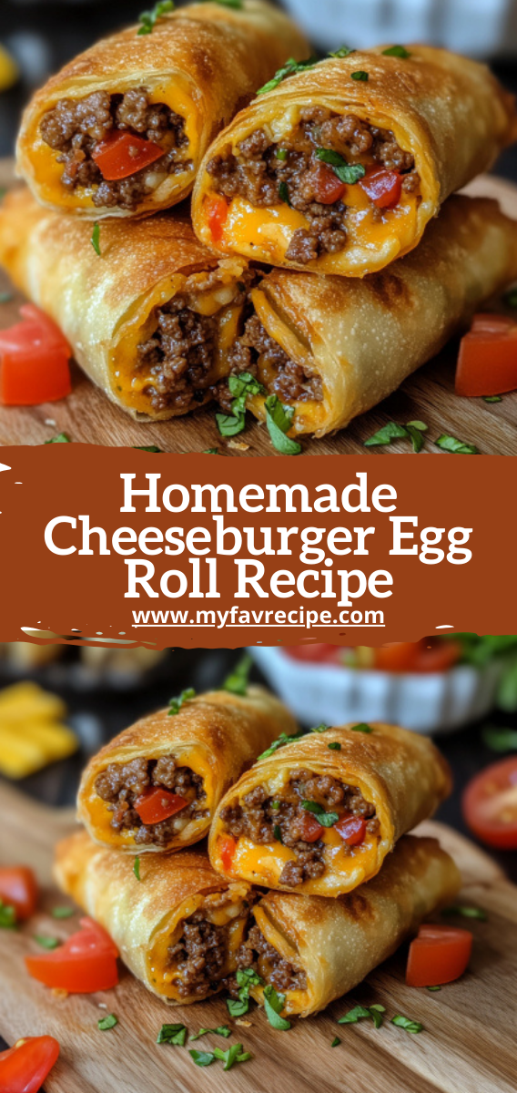 Homemade Cheeseburger Egg Roll Recipe