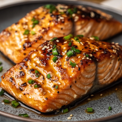 Air Fryer Honey Garlic Salmon Recipe