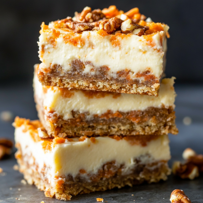 Carrot Cake Cheesecake Bars Recipe