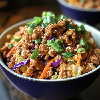 Chicken Egg Roll Bowls Recipe