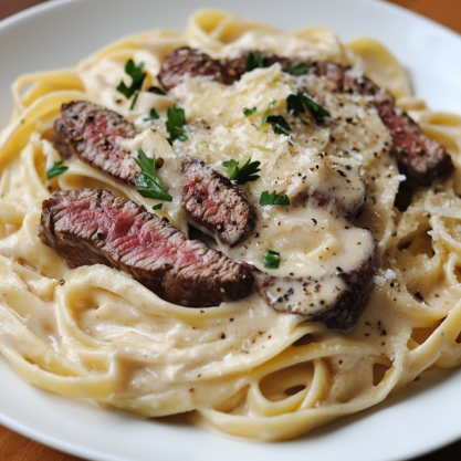 Delicious Steak Alfredo Recipe