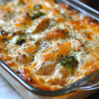 Easy Cheesy Broccoli Chicken and Rice Casserole Recipe