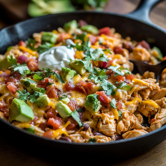 Easy Chicken Burrito Skillet Recipe