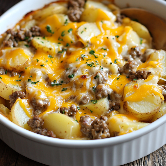 Easy Hamburger Potato Casserole Recipe