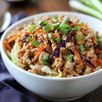 Easy Homemade Chicken Egg Roll Bowls Recipe