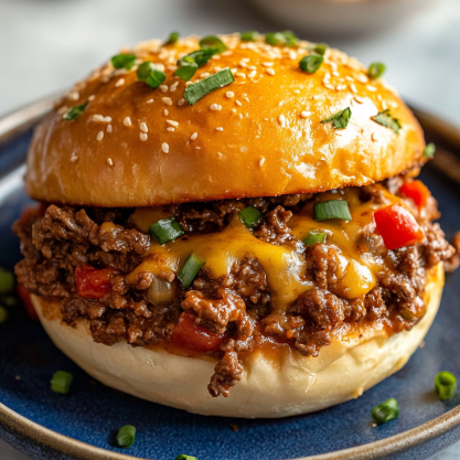 Easy Philly Cheese Steak Sloppy Joes Recipe