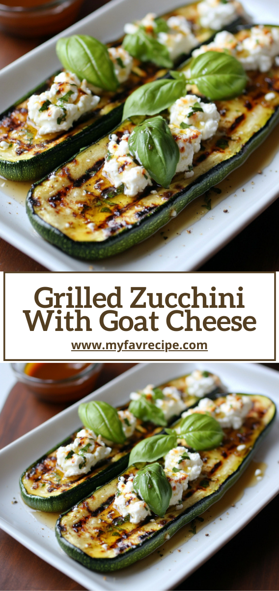 Grilled Zucchini With Goat Cheese